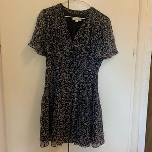 Equipment Black and White Patterned Mini Dress